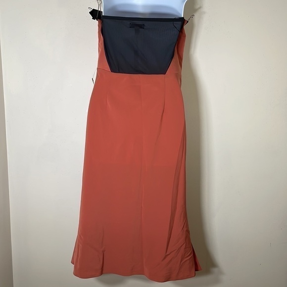 NWT. Topshop 8 Mesh Back Bardot Midi Dress. - Picture 10 of 12